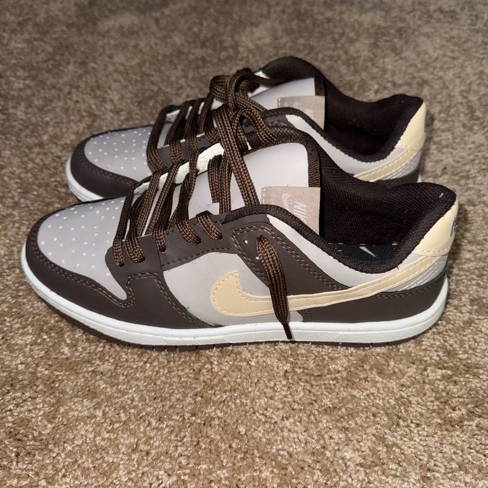 Brown Grey and Tan Nike Dunks - Picture 2 of 3